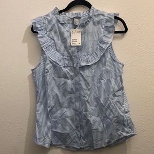 H&M - size 14 blue striped top